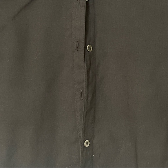 James Perse Slub Side Panel Button Front Shirt in Black Size 2 - Picture 4 of 14